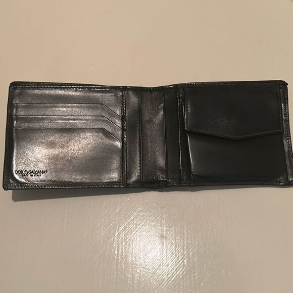 Dolce & Gabbana Bifold Wallet Black Leather Cardholder Minimalist Quiet Luxury - Picture 9 of 15